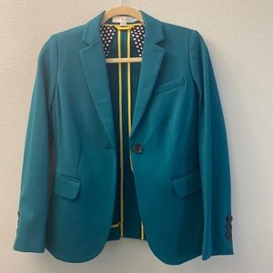 Boden blazer, Emilia pointe teal single button 6 petite